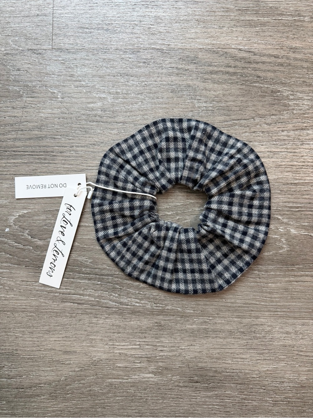 For Love & Lemons Gingham Plaid Oversized Hair Scrunchie NWT 🖤